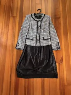 自由区ツイードジャケット授乳ワンピースフォーマルLサイズ