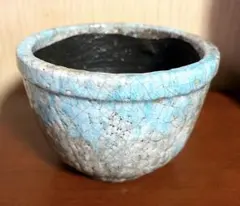 陶器製植木鉢 花器 セラミックポット プランター フラワーベース ブルー