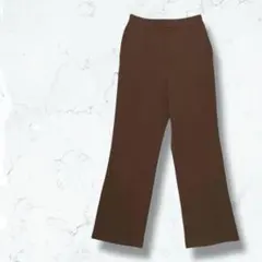 【ラグマシーン】ストレートパンツ 茶 M 無地 裏地なし カジュアル 春夏秋