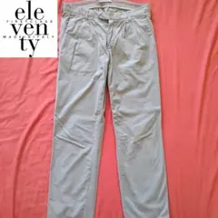 美品！【eleventy】イレブンティ　コットンパンツ　ライトグレー　メンズ