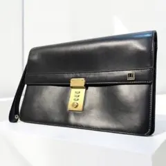 ダンヒル クラッチバッグ セカンドバッグ ダイヤルロック レザー ブラック