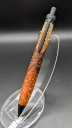 262ペン工房翌檜 花梨 紅白 源平 瘤杢 木軸シャーペン 木軸ボールペン