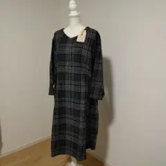 studioclip CLキモウVNユルワンピ チェック F 新品未使用