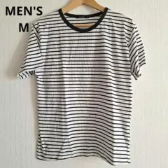Amorte メンズ ストライプ Tシャツ Mサイズ