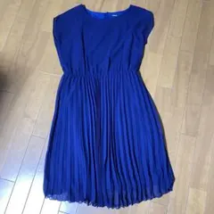 ルシェルブルー　シフォンワンピース　プリーツ　ウエストゴム　おでかけ用のサムネイル