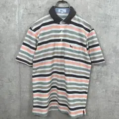 美品 KenCollection メンズ ポロシャツ 刺繍 M ブラウン