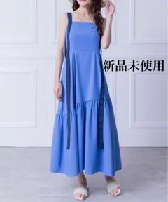 新品未使用　clear 配色ショルダーリボンワンピース キャミワンピース