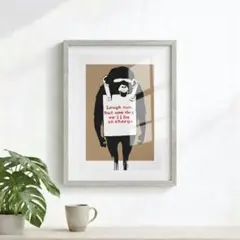 【どれでも3枚1500円】アートポスター／バンクシー・Laugh now・2