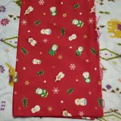 クリスマス 綿シーチング生地 110cm x 50cm サンタ マトリョーシカ