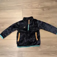 フリースジャケット ハーフジップ 黒