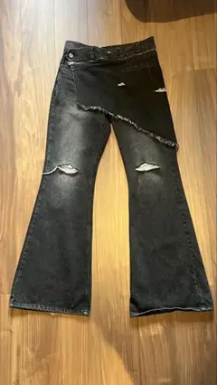 【IFEELLUCKY】Denim Bootscut skirt pants