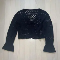 earth music&ecology 黒ニットカーディガン