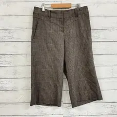 CORDIER チェック柄ハーフパンツ 40 秋冬日本製 格上げ感 ブラウン