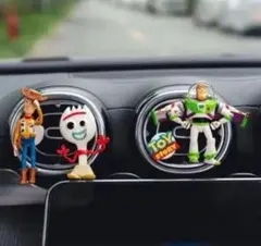 トイストーリー　エアコン　アロマ　車　カー クリップ　ディズニー　フィギュア