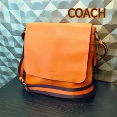匿名配送 COACH 美品 レザー ショルダーバッグ メッセンジャーバッグ