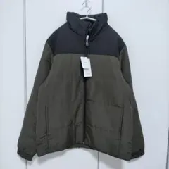 新品　中綿ジャケット【M】メンズ　薄手　カーキ　しまむら　アウター　ジャンパー