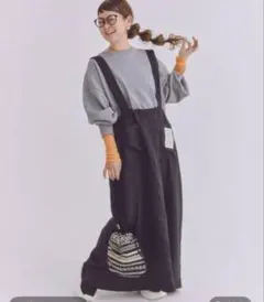 レプシィム　310 ジャンスカ　ブラック サロペット lepsim