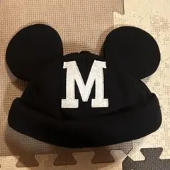 にゃあ様専用　ディズニーランド ミッキーマウス 耳付きファンキャップ　帽子　黒