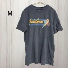 Jack&Jones Tシャツ ネイビー ビックロゴ 古着 カジュアル