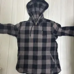 stussy チェック柄 ジップアップパーカー s