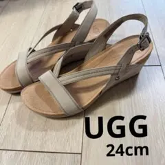 UGG サンダル　ウェッジサンダル　グレージュ