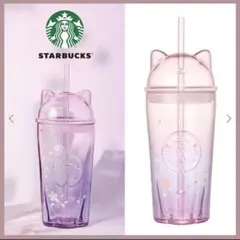 週末特別価格❣️ 韓国スタバ限定 500ml キャットコールドカップ 猫デザイン