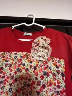 ハッカキッズ　赤花柄　女児120