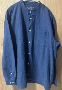 無印良品　スタンドカラーシャツ