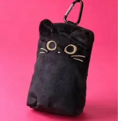 カルディ 2025 ハロウィン　ミニニャップポシェット　黒猫ポーチ　※お菓子無し