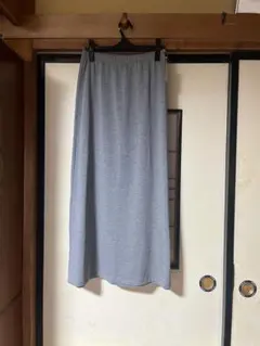 無印良品　グレー ロングスカート　サイズLのサムネイル
