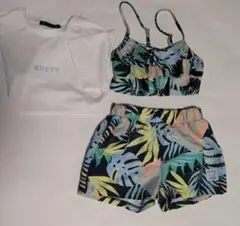 RUSTY 水着3点セット　150cm ボタニカル　花柄