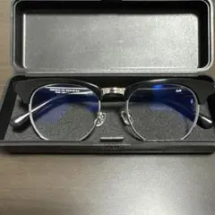 Zoff シルバーフレーム ブルーレンズ メガネ 眼鏡 ゾフ