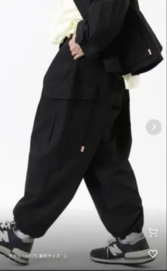 HINSON ブラック カーゴパンツ Mサイズ 221-1448