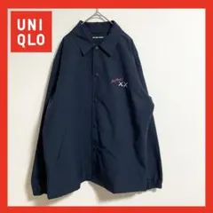 【美品】　UNIQLO KAWS コーチジャケット ネイビー　L プリント