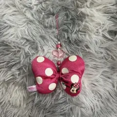 【匿名発送】ミニーマウス リボン ストラップ ピンク
