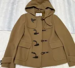 ビューティアンドユース、ショートダッフルコート　、キャメル・ブラウン