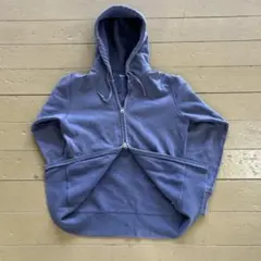 00s old uniqlo ダブルジップパーカー ネイビー y2k 短丈