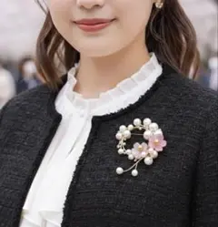 パール ブローチ コサージュ 卒業式 入学式 卒園式 入園式 さくら サクラ