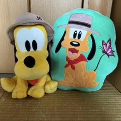 ディズニーランド　ジャングルカーニバル　プルート　クッション　ぬいぐるみのサムネイル