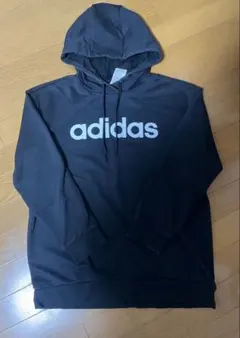 adidas フード付きパーカー Lサイズ 黒