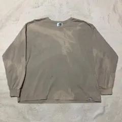 【匿名配送】9090 長袖Ｔシャツ ロンＴ ベージュ 人気の大きいサイズ L