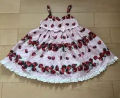 メゾピアノ　いちご柄キャミワンピース　サイズ90