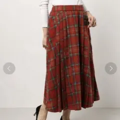 Samansa Mos2 脇プリーツベルト付スカート　新品　フリーサイズ