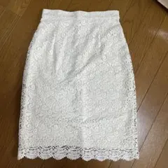 UNIQLO ホワイト レース タイトスカート S
