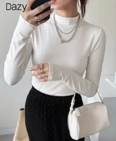 SHEIN シーイン DAZY タートルネック タートル ホワイト