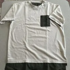 IGNIO 重ね着風 Tシャツ メンズ　M ホワイト×グレーのサムネイル