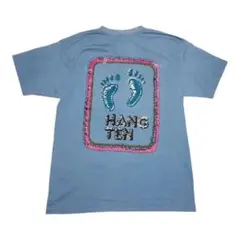90s~ HANG TEN ハンテン　両面プリント　Tシャツ　ブルー系　L相当のサムネイル