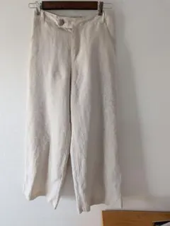 PRIDE ベージュ ワイドパンツ 麻のサムネイル