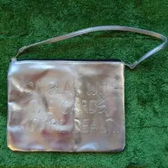 未使用スヌーピー ポーチ メタリックシルバー(おまけ鉛筆付き)