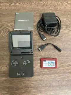ゲームボーイアドバンス SP ブラック 本体（周辺機器付き）&ソフト1本セット